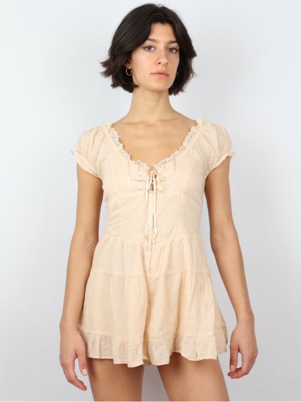 Urban Outfitters Romantic Peachy-Pink Romper